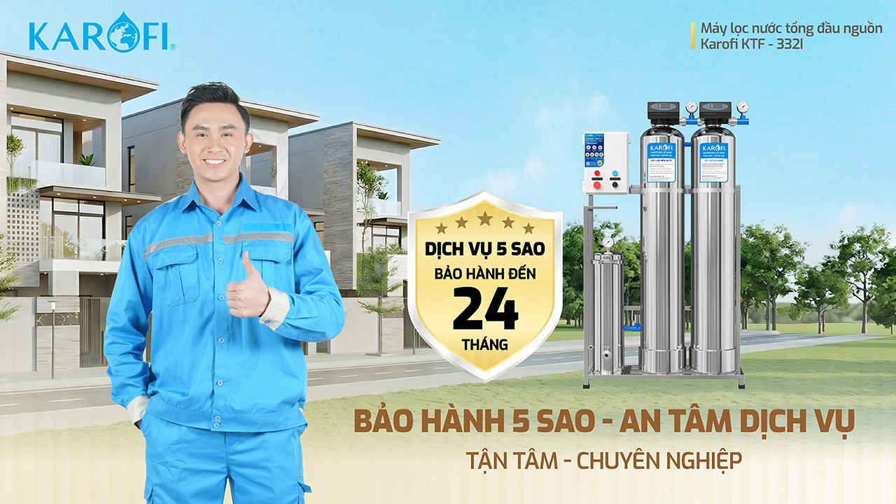 Máy lọc nước tổng đầu nguồn Karofi KTF - 332